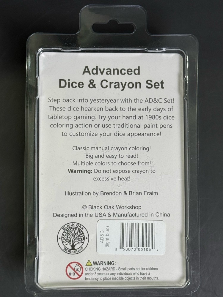 Advanced Dice And Crayon - Black Oak Workshop - Dice DIY - New