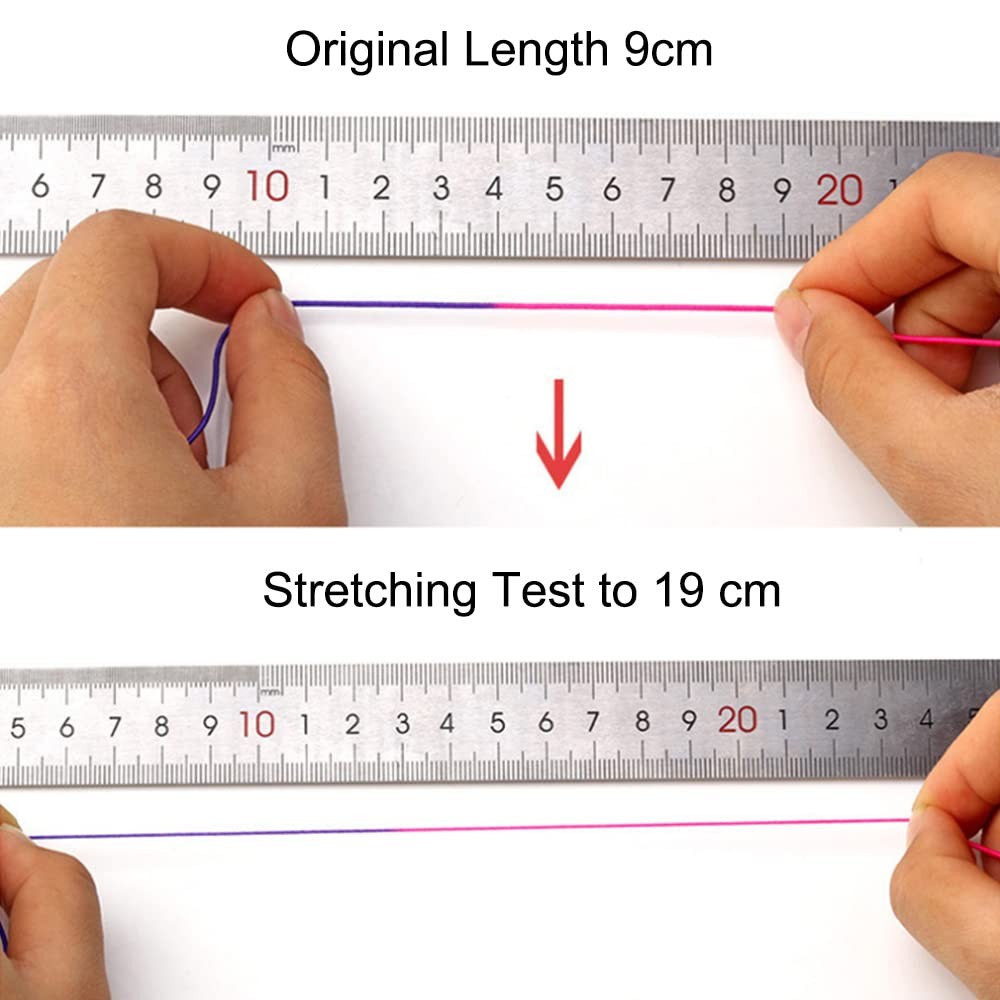 1mm Stretchy Bracelet String, Sturdy Rainbow Elastic String Elastic Cord for ...
