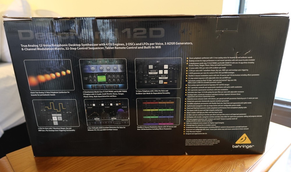 Behringer DeepMind 12D-Analog 12-voice Polyphonic desktop/rack synthesizer MINT!