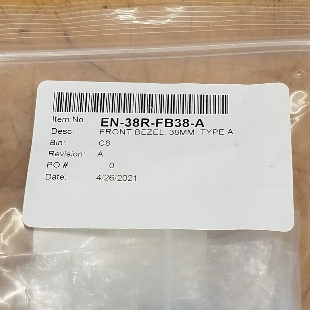 Component Express EN-38R-FB38-A Camera Front Bezel, For 38mm Round Enclosure