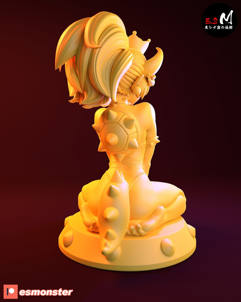 Bowsette 3D Printed Kit Unpainted/Unassembled
