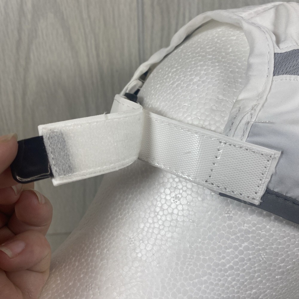 GADIEMKENSD Reflective Folding Outdoor Hat Unstructured Adjustable White Cap