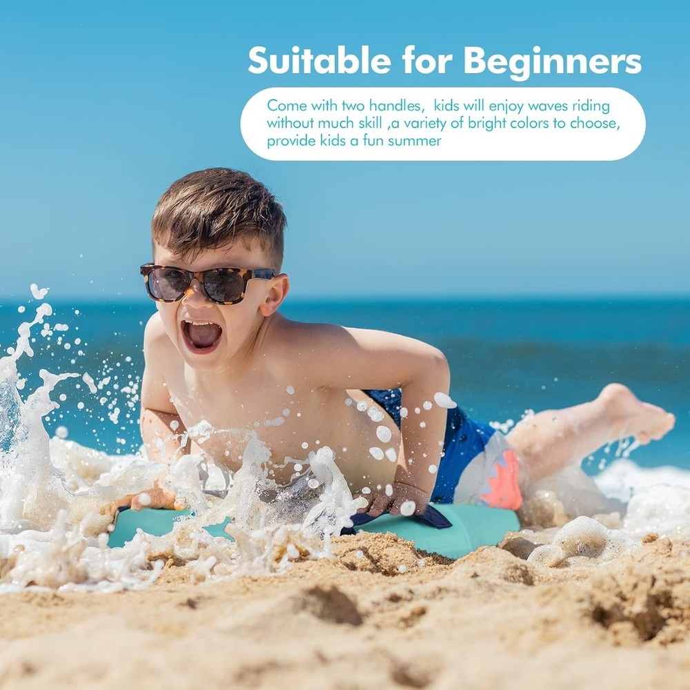 Durable Inflatable Surf Body Board - Lightweight with Handles for Easy Learning