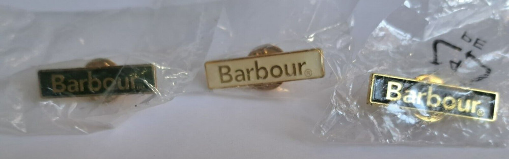 BARBOUR - PIN BADGES.  3 Different Styles.  New.