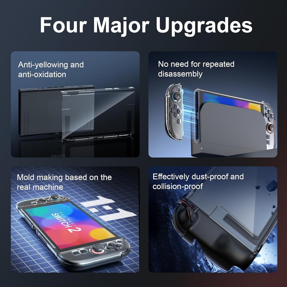 COMBO PACK- 4 in 1 Controller Charging Dock & Clear Dockable Protective Case