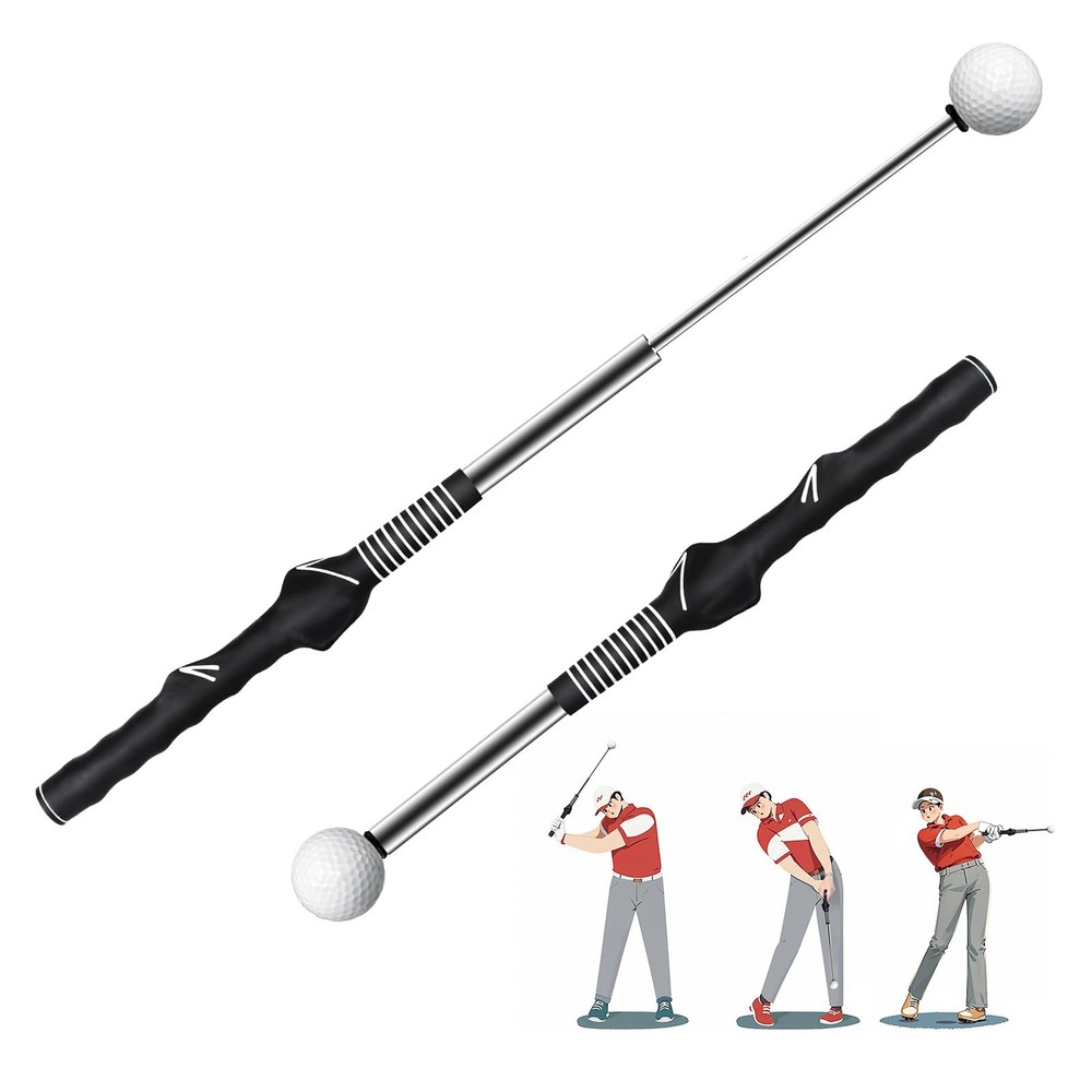 Retractable Golf Swing Trainer, Golf Grip Trainer, Golf Training Aid for Warm...