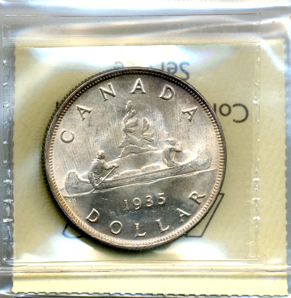 1935 Canada $1, GEM Uncirculated, ICCS MS65