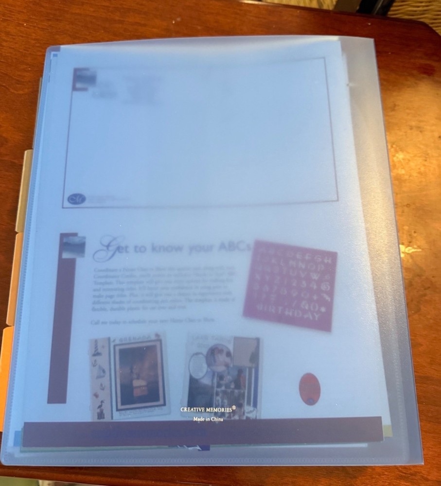 Creative Memories Page Patterns w Page Patterns Organizer Binder Notebook