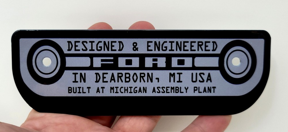 MODERN FORD BRONCO CONSOLE PLAQUE REPLICA STEEL Magnet - Ford Licensed