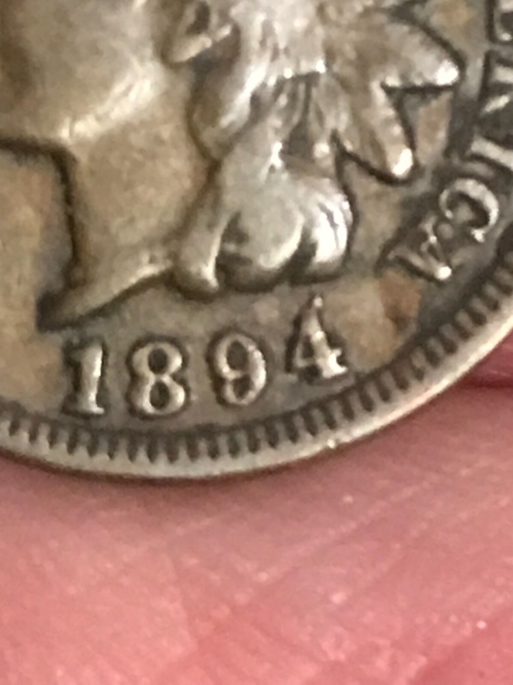 1894/4 Indian cent , VF , scarce