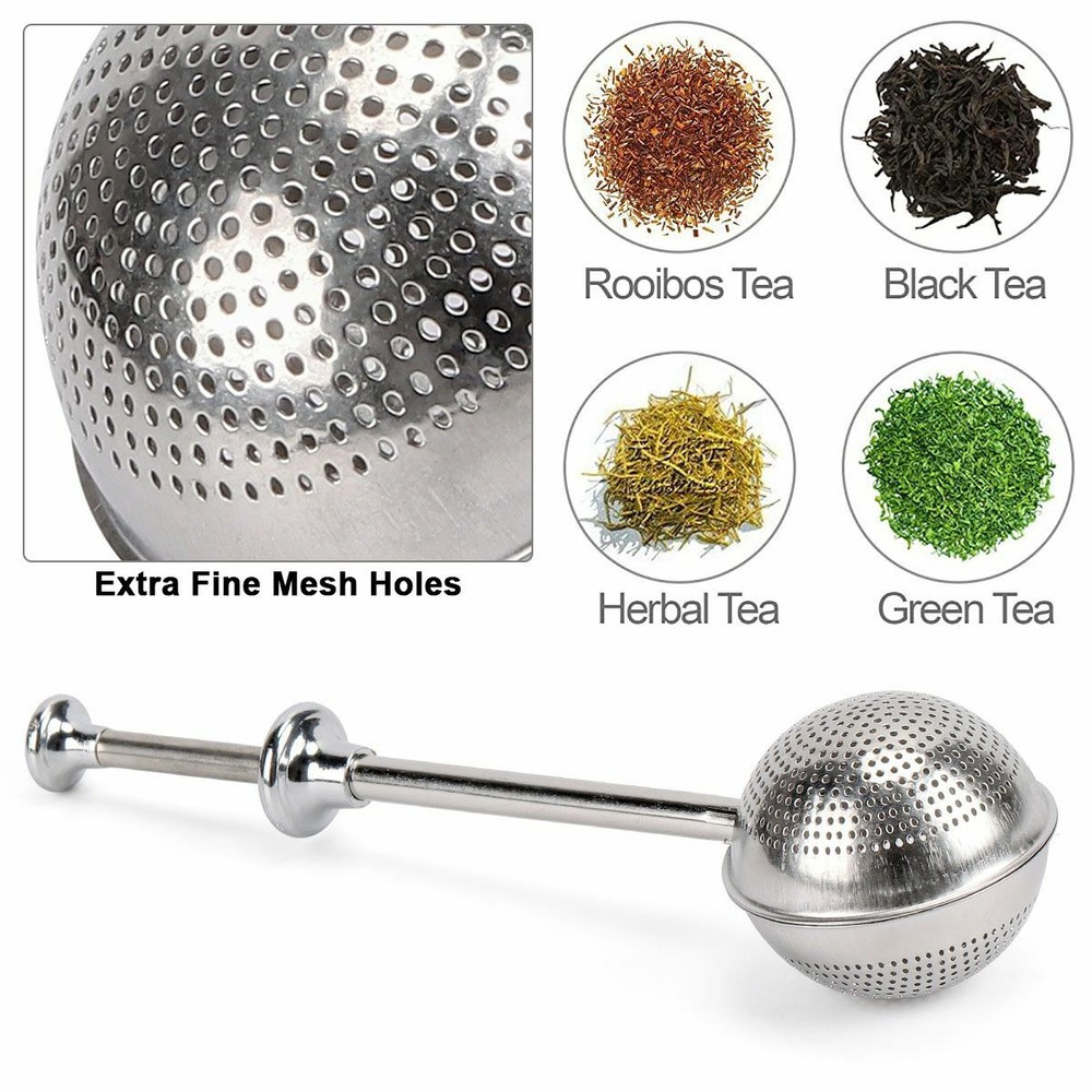 Ball Mesh Tea Infuser Loose Leaf Strainer Spice Filter Herb Steeper Diffuser NEW