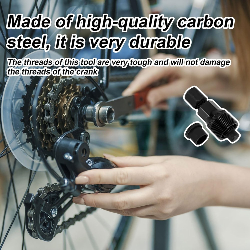 2 Sets Bicycle Crank Puller Arm Extractor Crankset Maintenance Tool Set Black