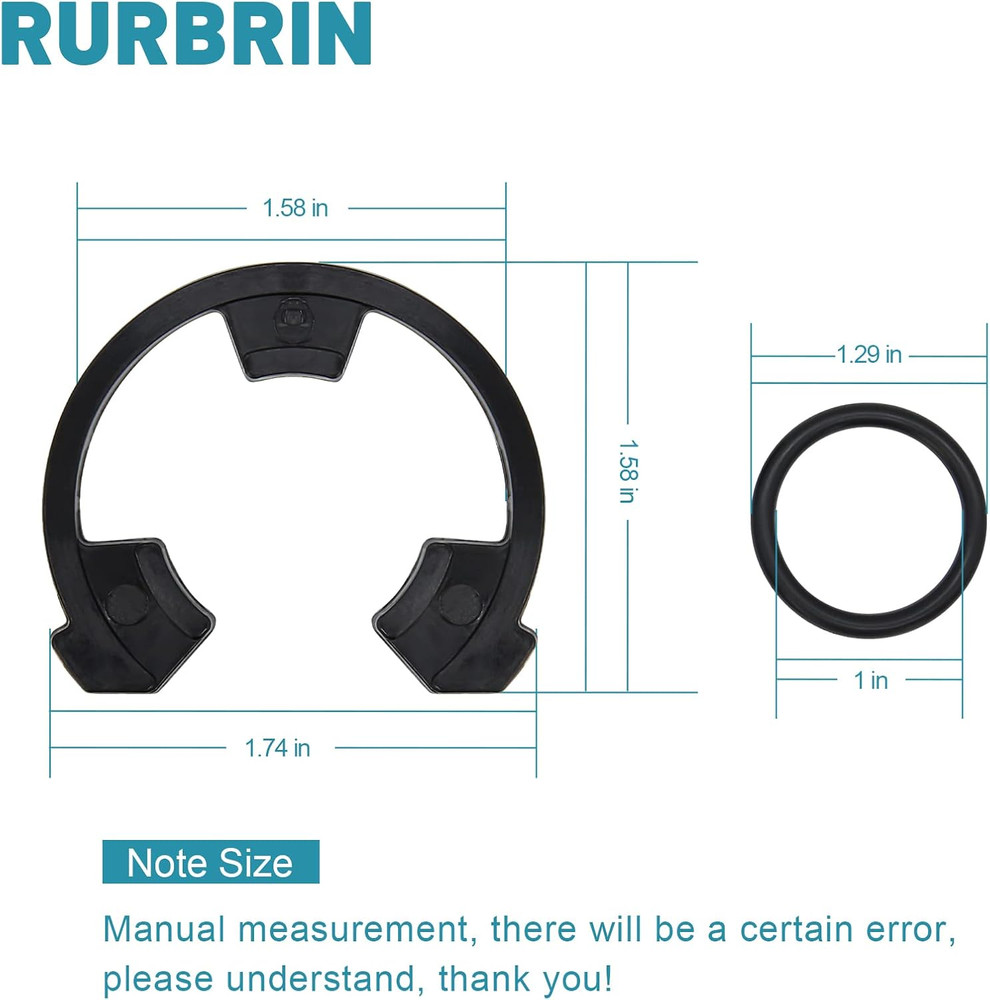 (4+4PCS) 3/4" Water Softener Clip and O-Ring Kit Compatible with GE Kenmore Eco