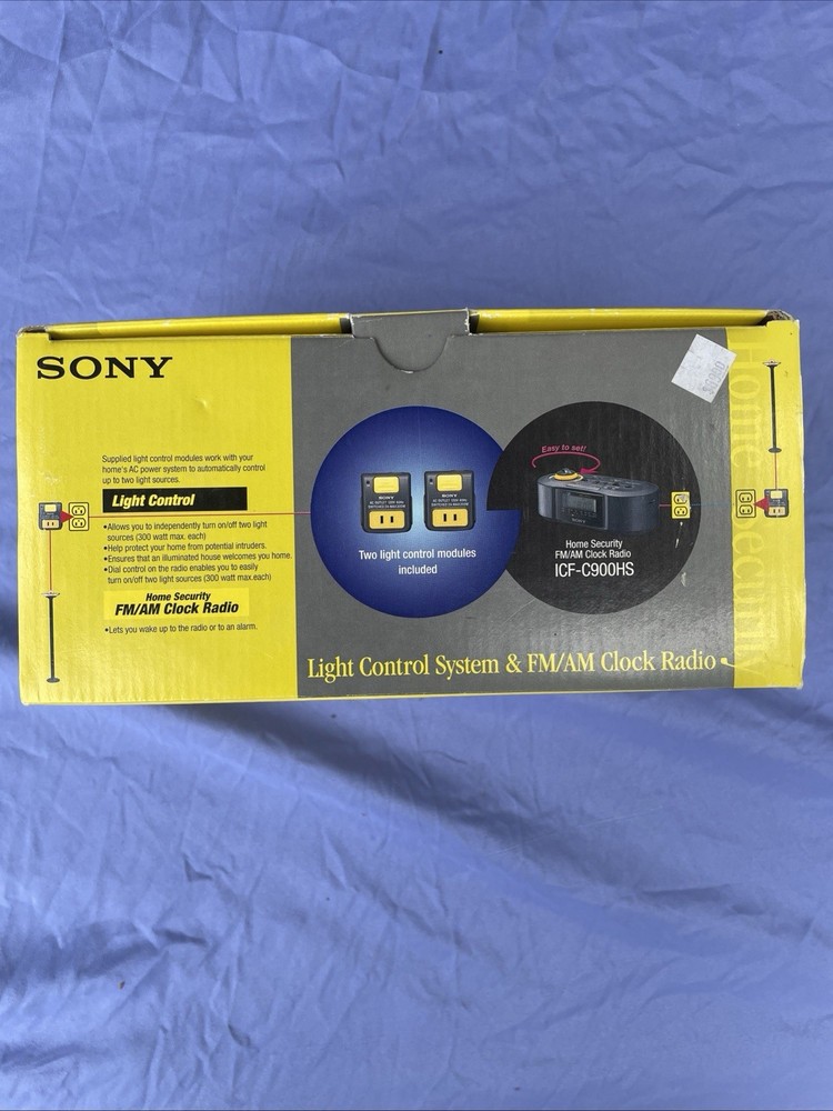 Sony dream machine home security light control system FMAM clock radio,