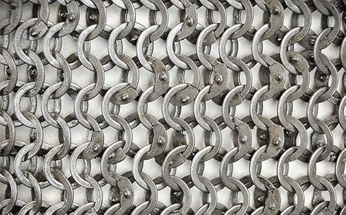 Chain Mail Sheet -9 mm 18 Gauge Flat Ring Alt Solid Ring Wedge Riveted