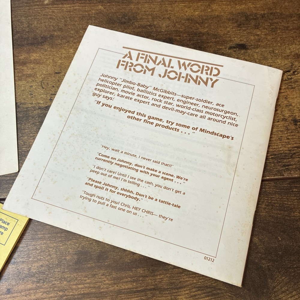 PC IBM Infiltrator & II (1 & 2) Computer Game Software MINDSCAPE by Chris Gray