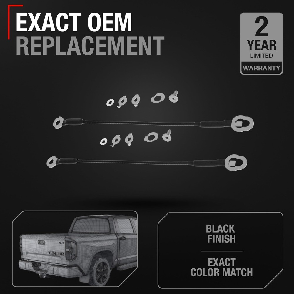 Tailgate Cable Replacement Set- Rear Left & Right Side - Compatible with 2007...