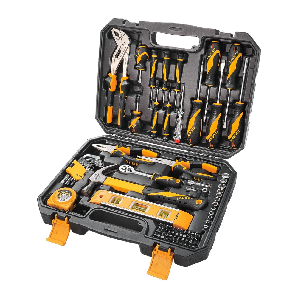 89-Piece Tool Set Household Tool Kit, Hammer, Screwdrivers, Drill Bits, Socke...