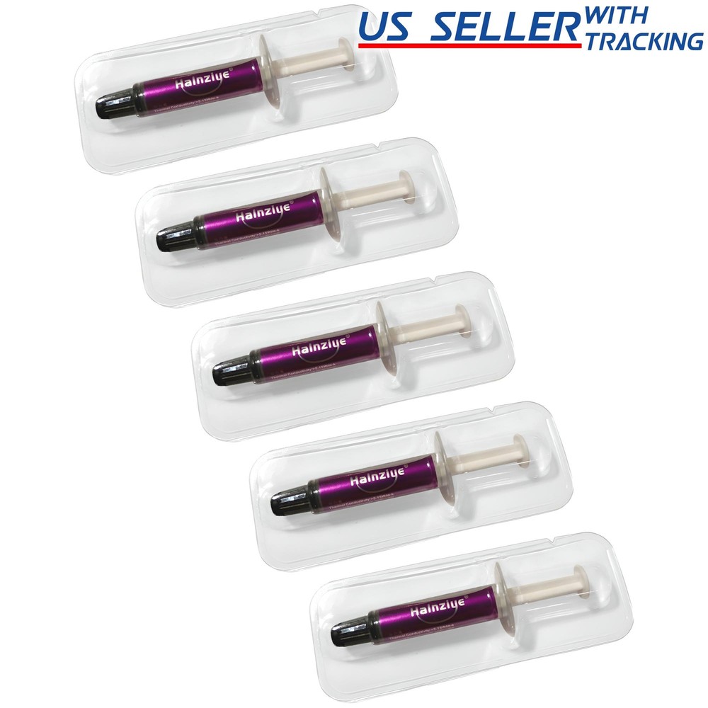 5X High Performance Silver Thermal Grease CPU Heatsink Compound Paste Syringe