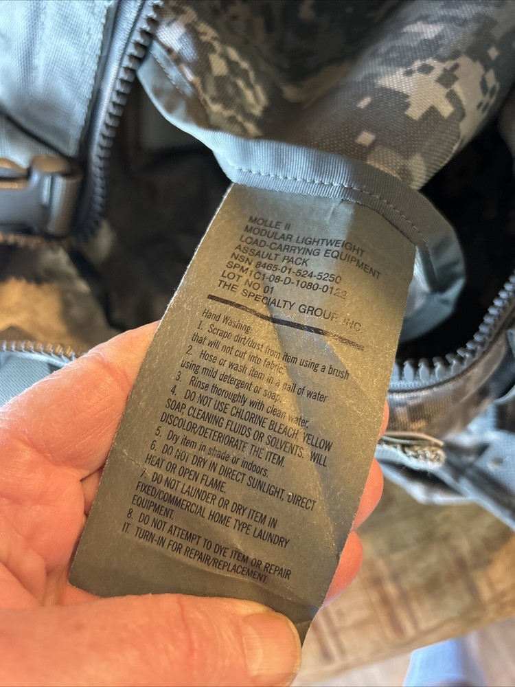 US Military MOLLE II Modular Lightweight Load Carrying ASSAULT PACK Loaded