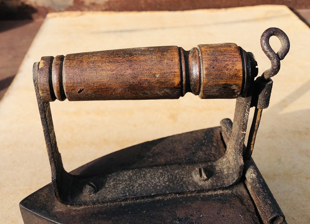 Rare Antique FLAT/SAD IRON with Insert