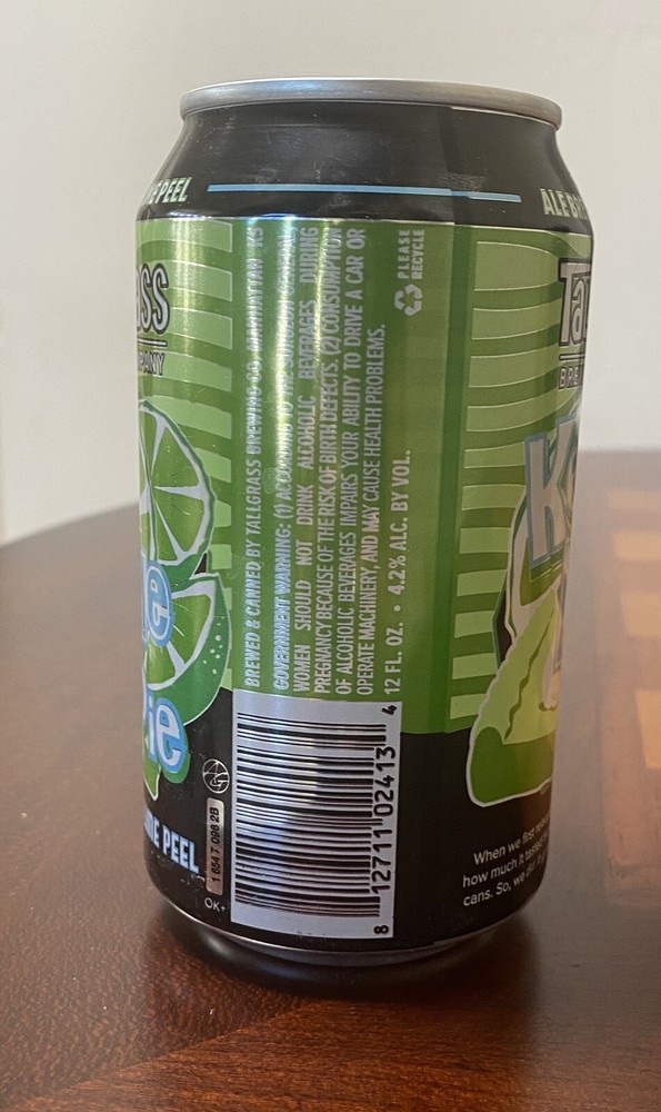 Tallgrass Brewing Key Lime Pie Empty Beer Can Bottom Opened 