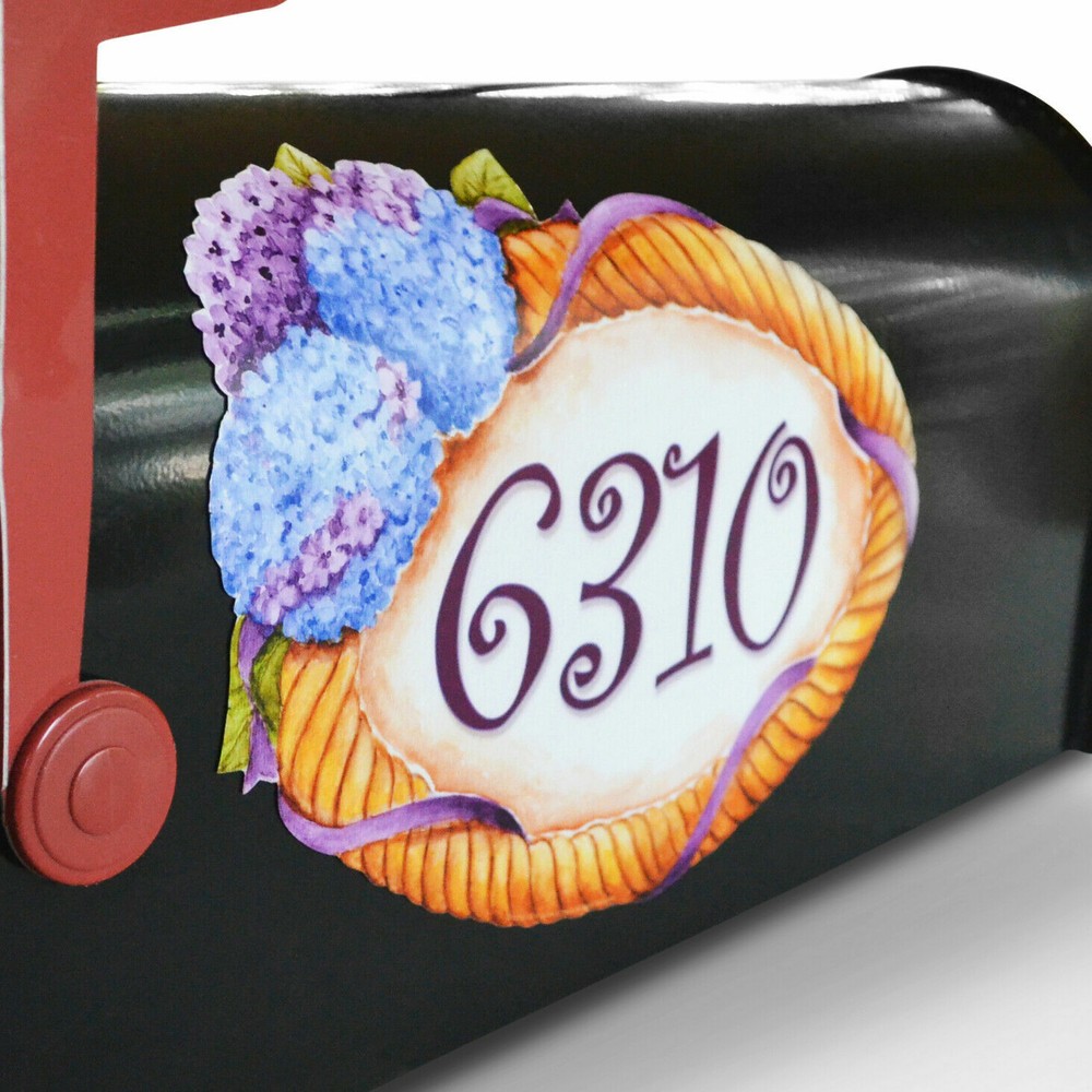 Mailbox Magnet (Partial Cover) Hydrangea Oval Personalized Large & Small