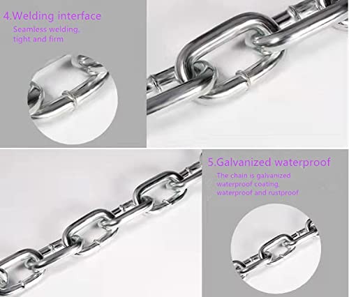 Security Chain Lock,Bike Lock, Premium Case-Hardened Silver