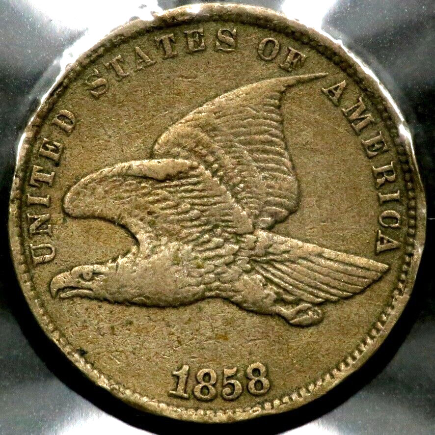 1858 Flying Eagle One Cent - Small Letters - Nice Details   RC521