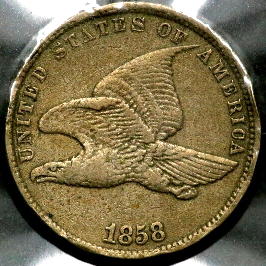 1858 Flying Eagle One Cent - Small Letters - Nice Details RC521
