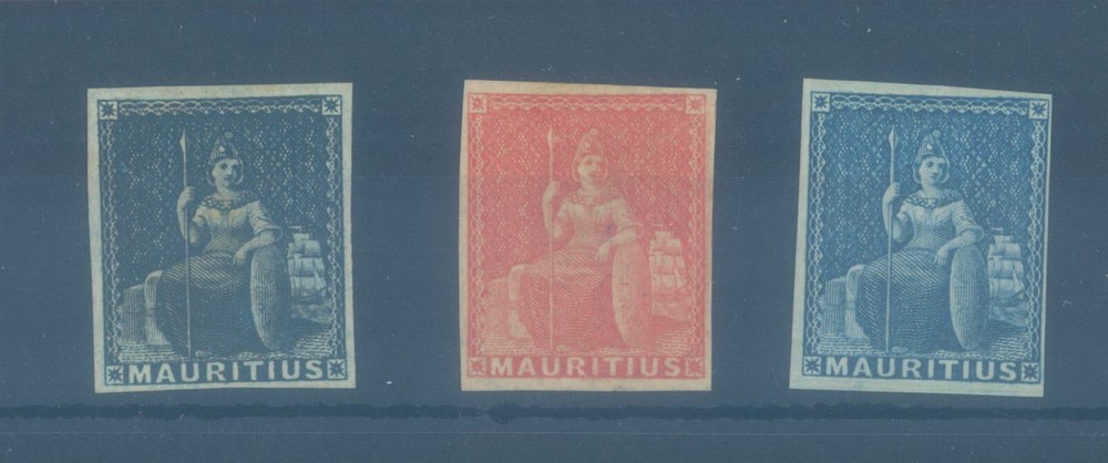 MAURITIUS 1858 MH set OG - nice !