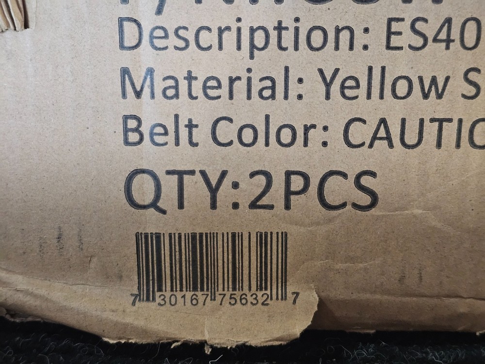 (QTY 2) Crowd Control Retractable Belt -Caution - 11 ft Do Not Enter Belt Yellow