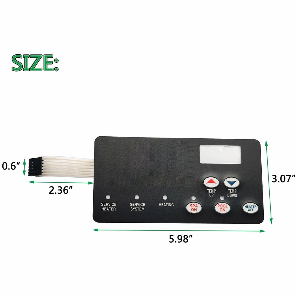 for Pentair 472610Z Switch Membrane Pad Replacement MasterTemp Pool & Spa Heater