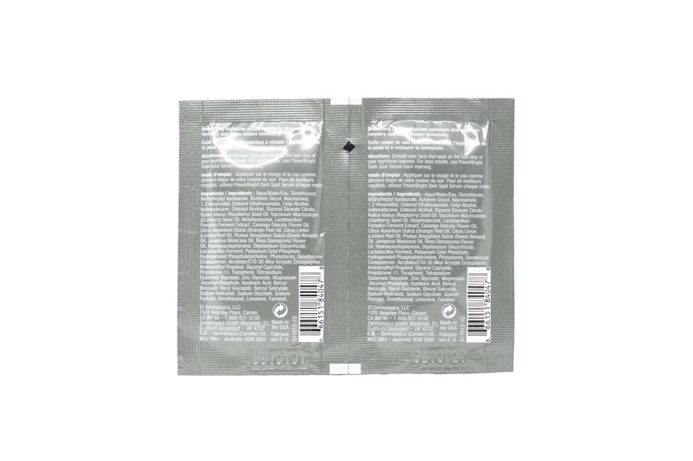 Dermalogica Powerbright Overnight Cream ( 8 Pack ) Sample Size / NEW