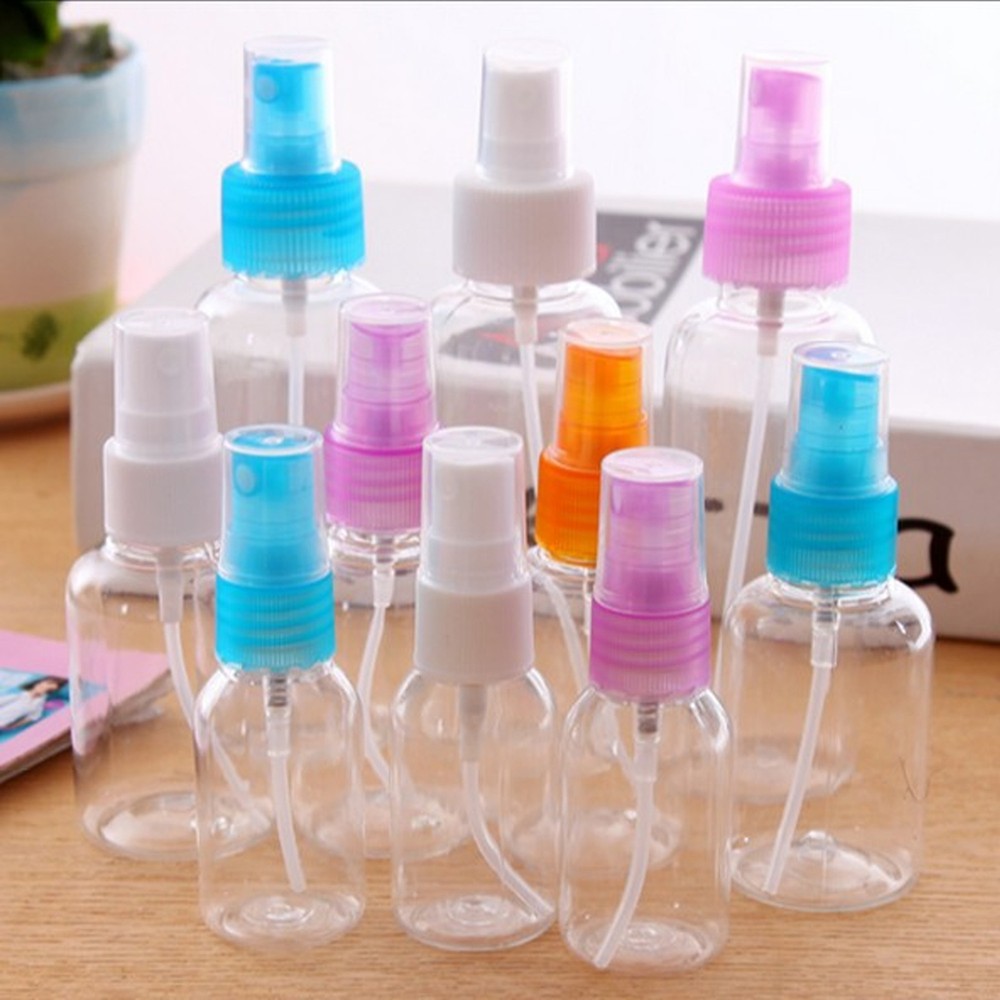 20 Multi Color TSA-Approved Travel Friendly Reusable Clear Perfume Atomizer