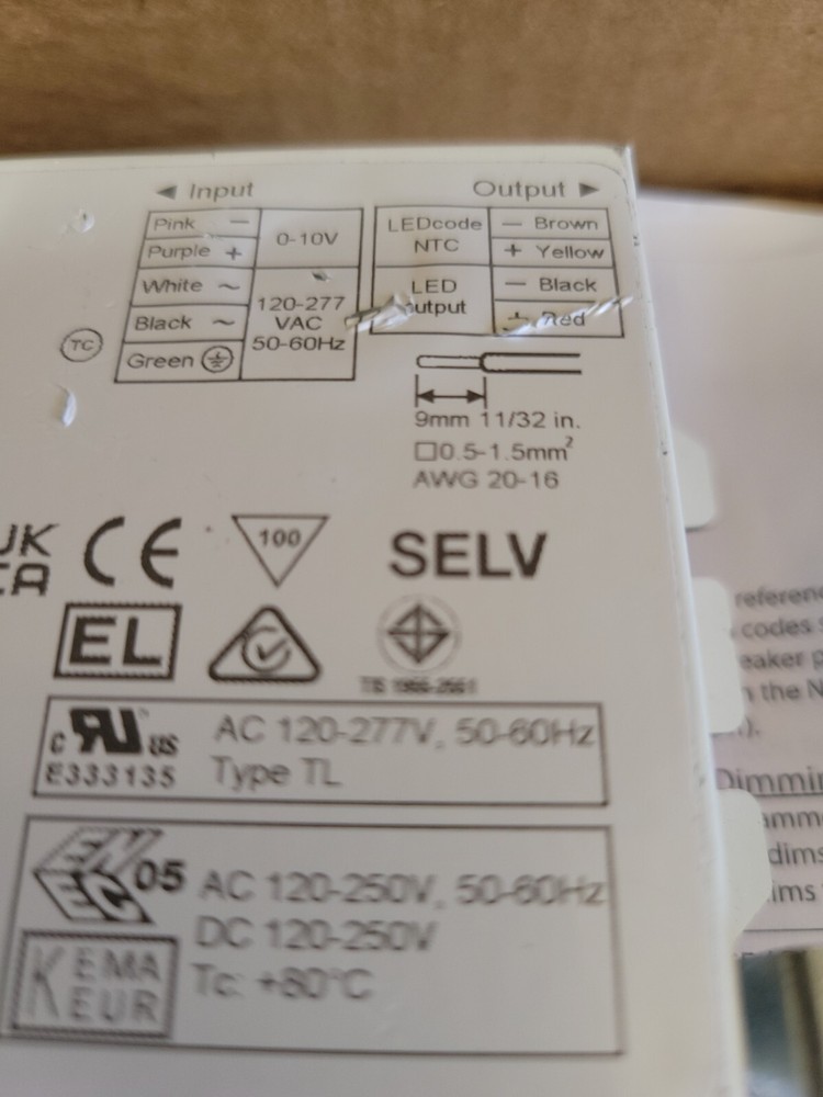 eldoLED ECOdrive 561/B Constant Current Programmable LED Driver - 50W.See Photos