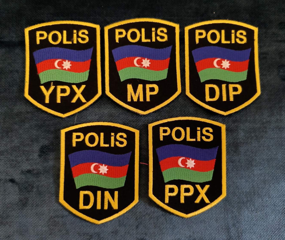 AZERBAIJAN POLICE POLIS PATCH FIVE PATCHES SET