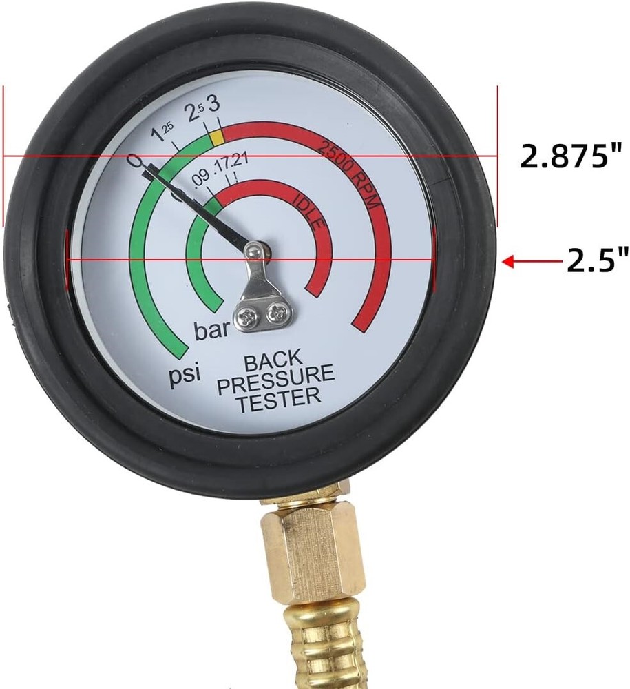 Auto Car Exhaust Back Pressure Tester Gauge Meter Diagnostic Test Tool Sensor