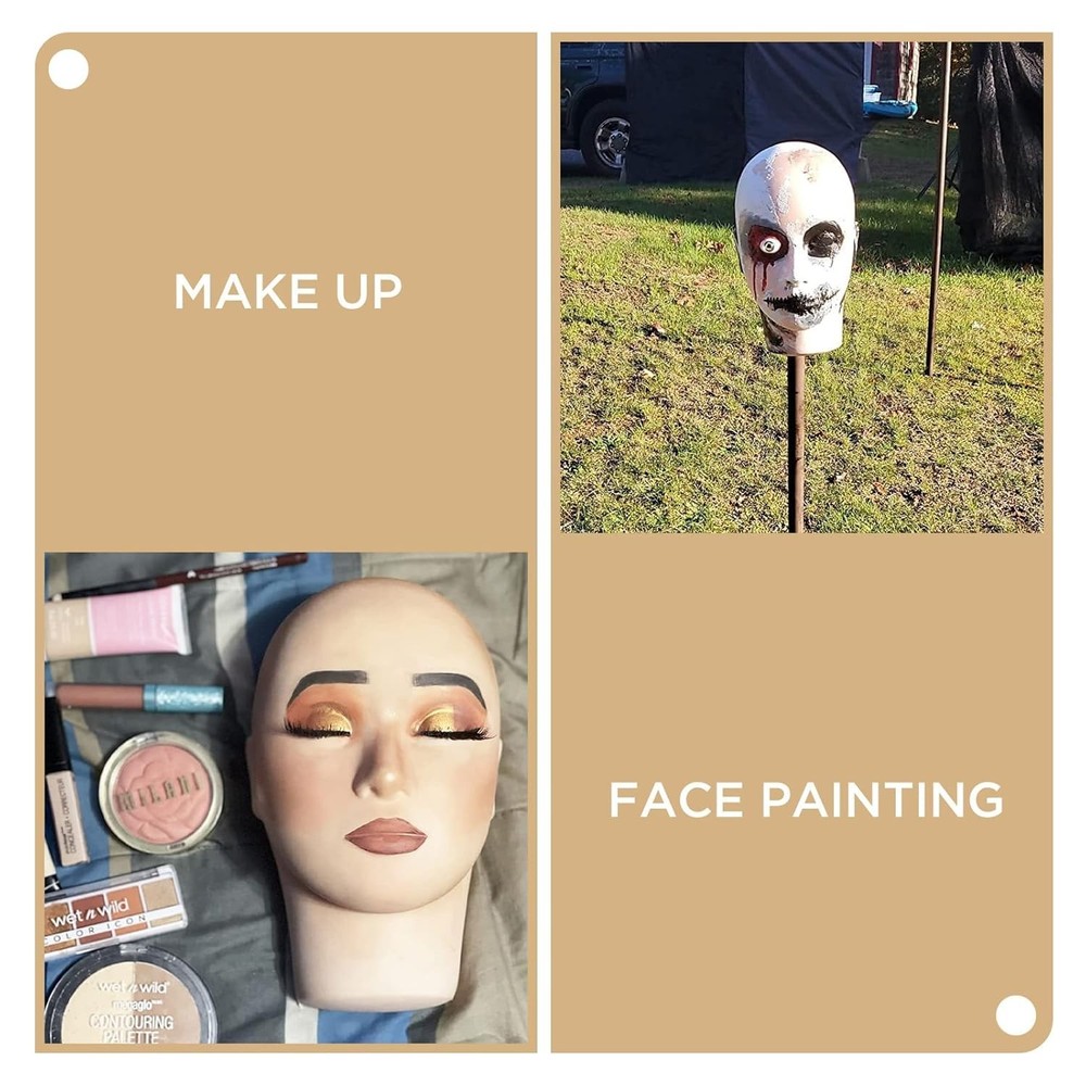 Lash Mannequin Head for Makeup & Eyelash Extension Practice - Soft Touch