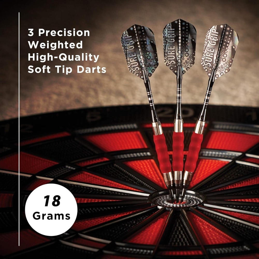 Viper Sure Grip Soft Tip Darts, Red, 18 Grams