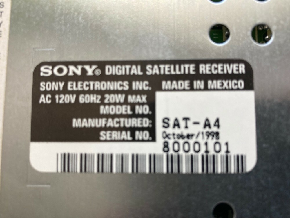 Sony SAT-A4 DIRECTV Digital Satellite Receiver