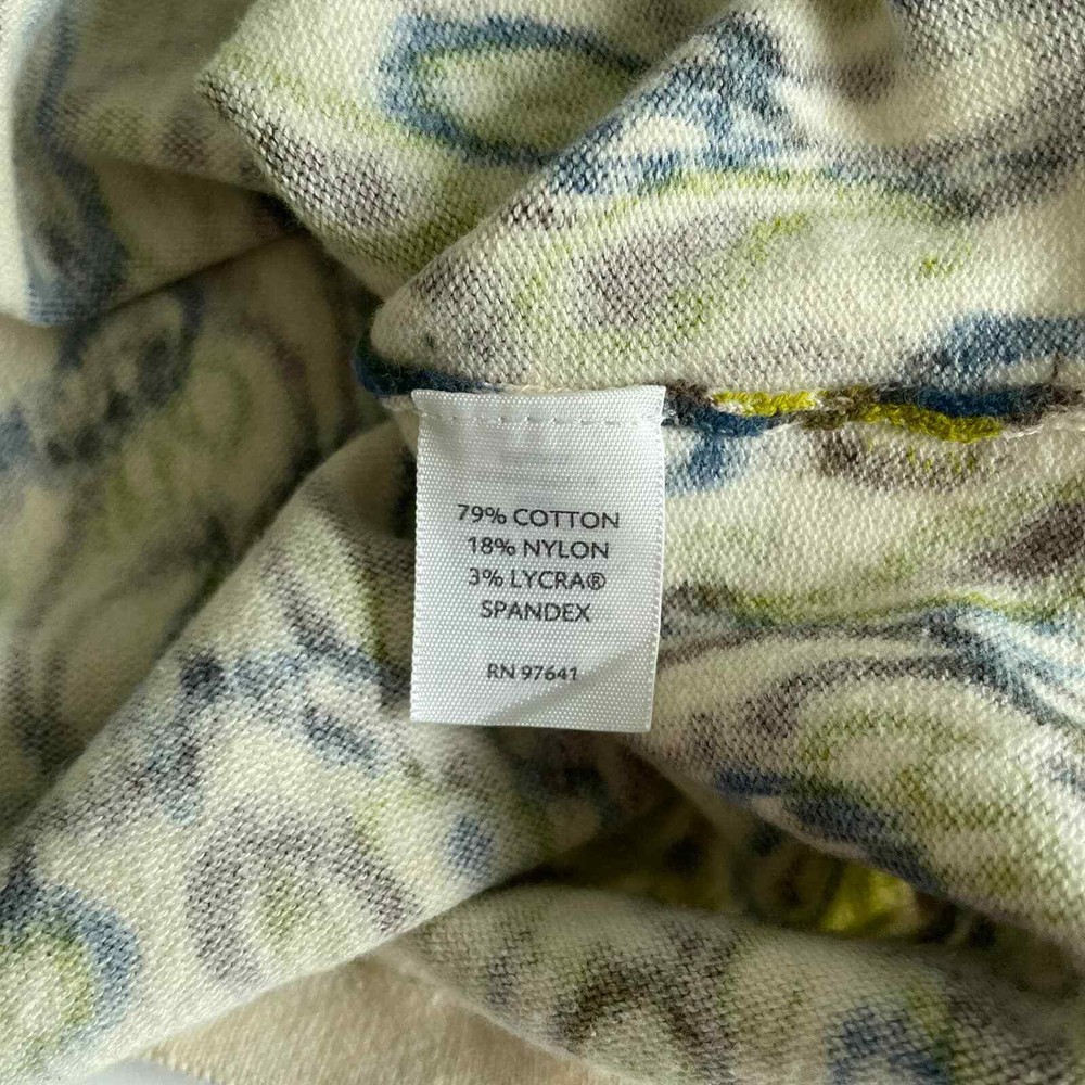 J Jill Stretch Green Patterned Sweater Size Small