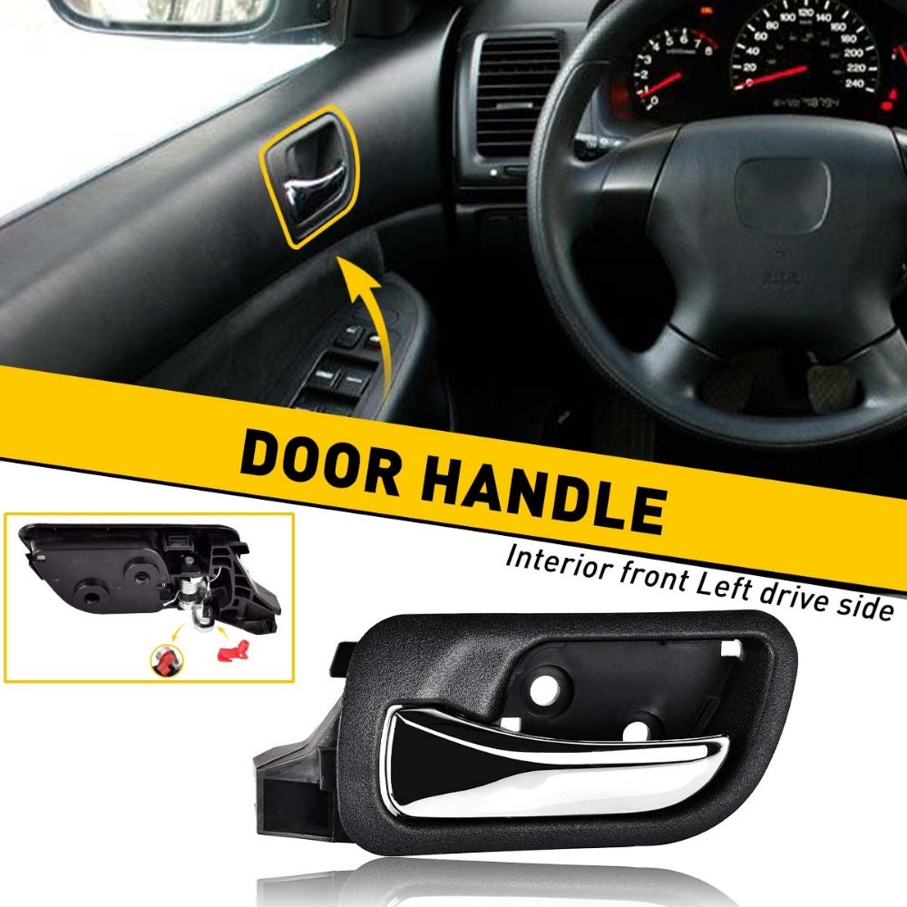 Interior Door Handle Fit For 2003-07 Honda Accord Front Driver Left Side Plastic