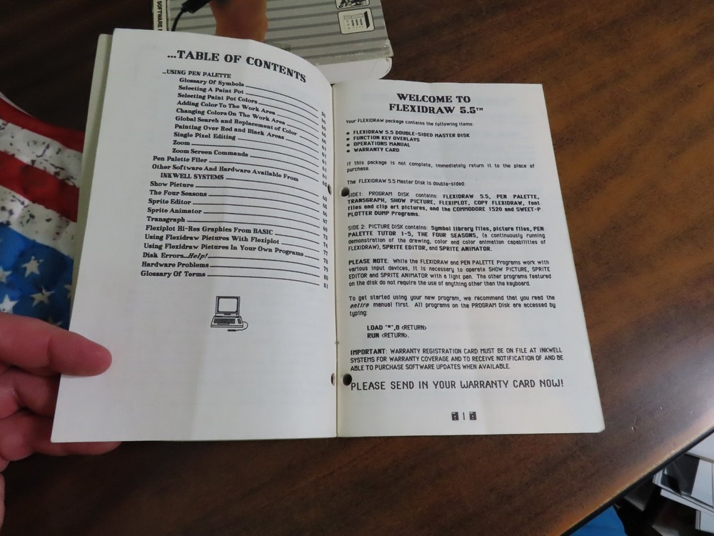 Flexidraw 5.5 Program Software Commodore 64 C-64 1987 Inkwell Systems