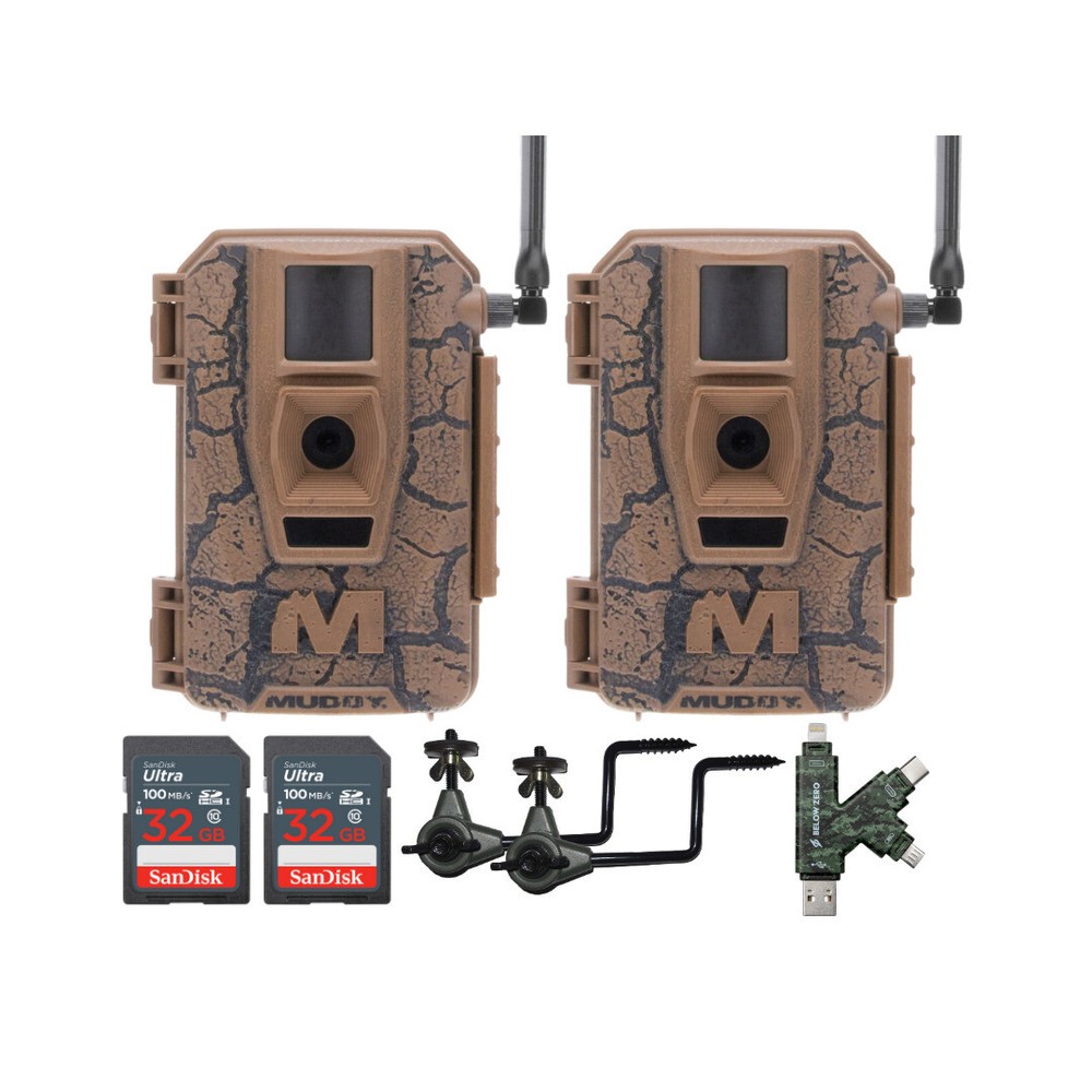 Muddy Mitigator Cellular 24MP Imaging Trail Camera 2 Pack Bundle