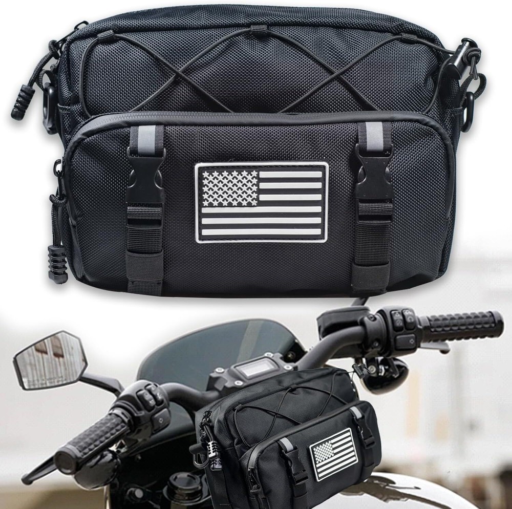 Universal Motorcycle Bag, Black Handlebar One Size,