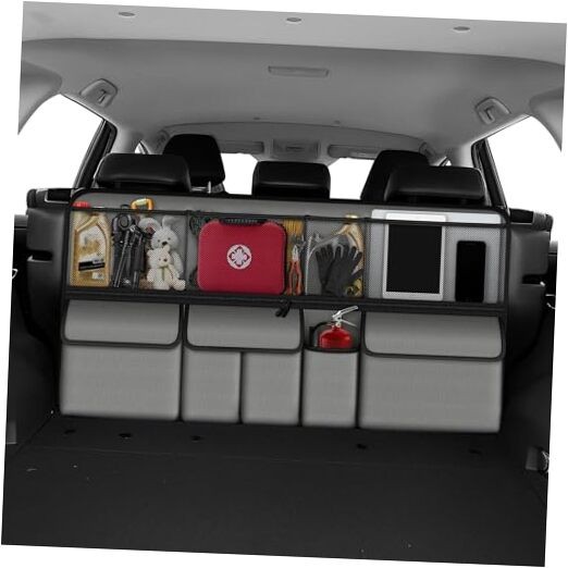 Hanging Car Trunk Organizer Fit Foldable Large Capacity For Forester Grey