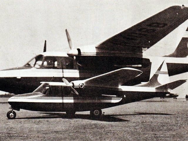 Aero Commander Twin Control Line 55" Model Airplane Printed Plans & Templates