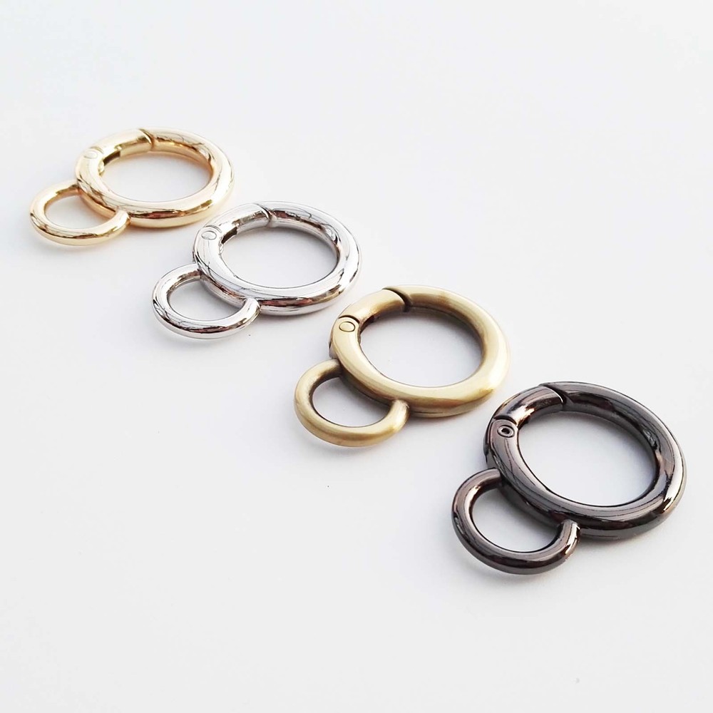 10pcs clip spring door double ring key ring hook buckle pocket buckle strap