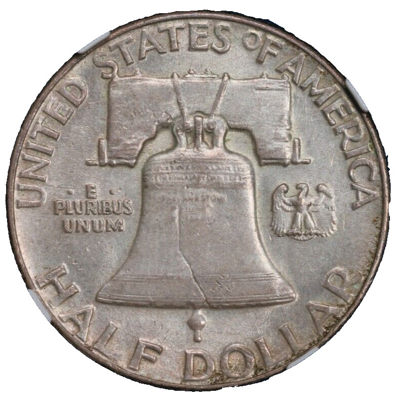1960 Franklin Silver Half Dollar NGC MS-64 Obverse Lamination Mint Error Bubble?